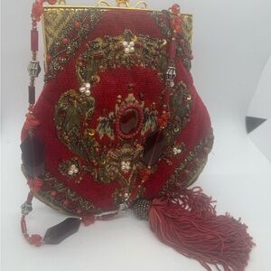 Red beaded purse
